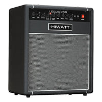 Angled front view of Hiwatt Leeds 25R Combo 1x10 Guitar Amplifier on white background