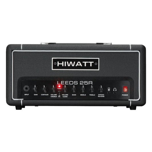 Front view of Hiwatt Leeds 25R Guitar Amplifier Head on white background
