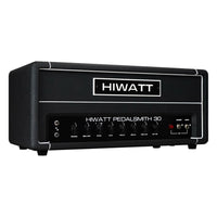 Angled front view of Hiwatt PEDALSMITH 30 Guitar Amplifier Head on white background