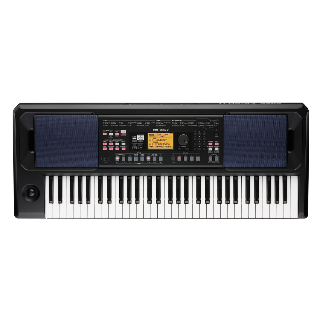 Top view of Korg EK-50 U on white background