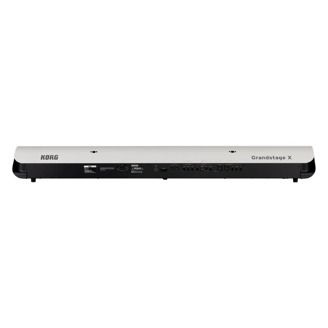 Rear view of Korg Grandstage X on white background