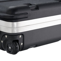 Close up view of Korg HC-KRONOS2 61 BLK Hard Case wheel on white background