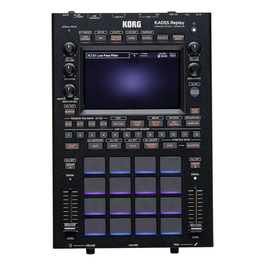 Top view of Korg KAOSS Replay Dynamic Effects / Sampler on white background