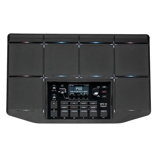 Top view of Korg MPS-10 Drum, Percussion, and Sampler Pad on white background