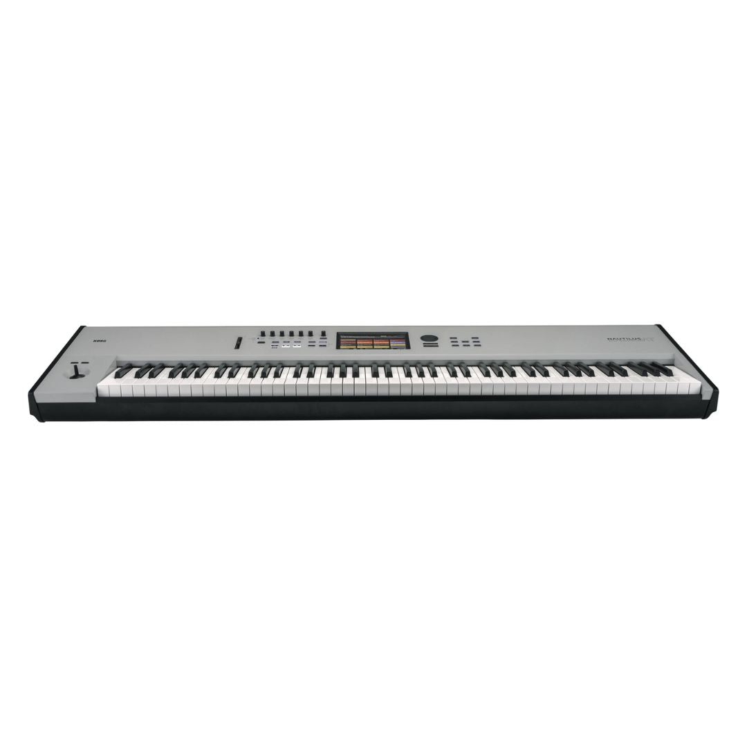 Front view of Korg NAUTILUS AT 88 Keys Gray on white background