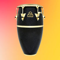 Front view of LP Galaxy 12-1/2″ Tumba on orange and red gradient background