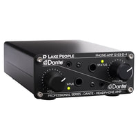 Angled view of Lake People G103D4 Dante Headphone Amplifier on white background