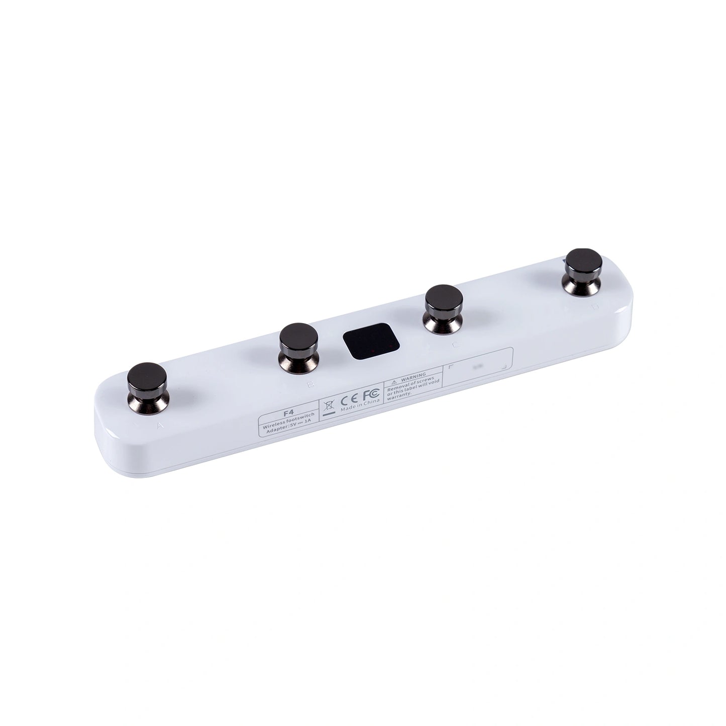 Slanted white Mooer F4 on white background