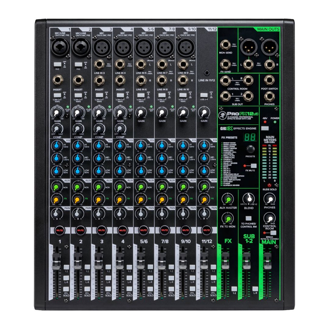 Mackie ProFX12v3 12-Channel Analog Mixer with USB