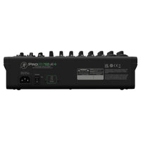 Rear ports view of Mackie ProFX12v3+ 12-Channel Analog Mixer w/ USB Recording & Bluetooth on white background
