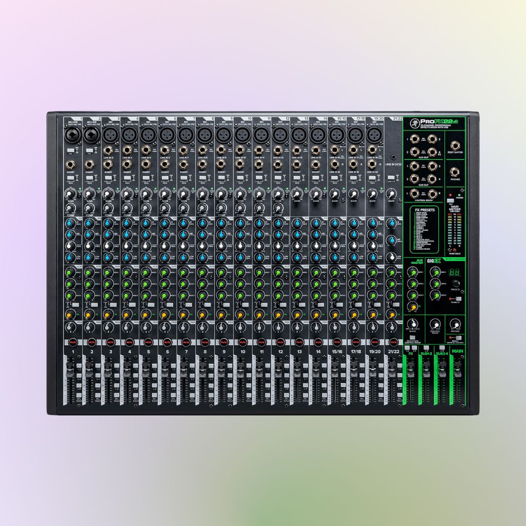 Mackie ProFX22v3 22-Channel 4-Bus Analog Mixer with USB