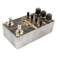 Angled right view of Maneco Labs 4AD Delay and Reverb Pedal on white background