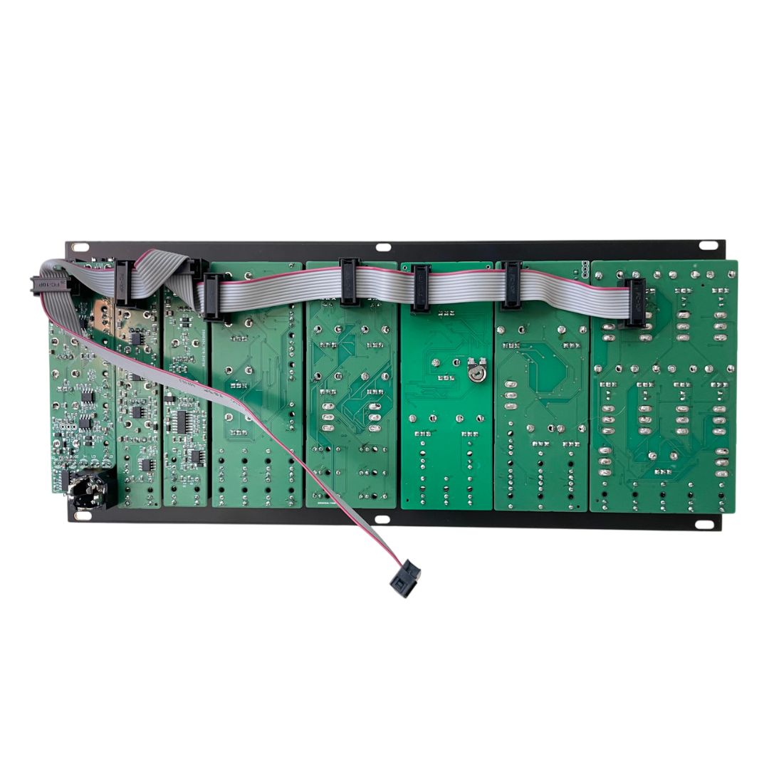 Rear view of Maneco Labs Dark System M1 Module on white background