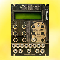 Front view of Maneco Labs Psamplorium Module on yellow background
