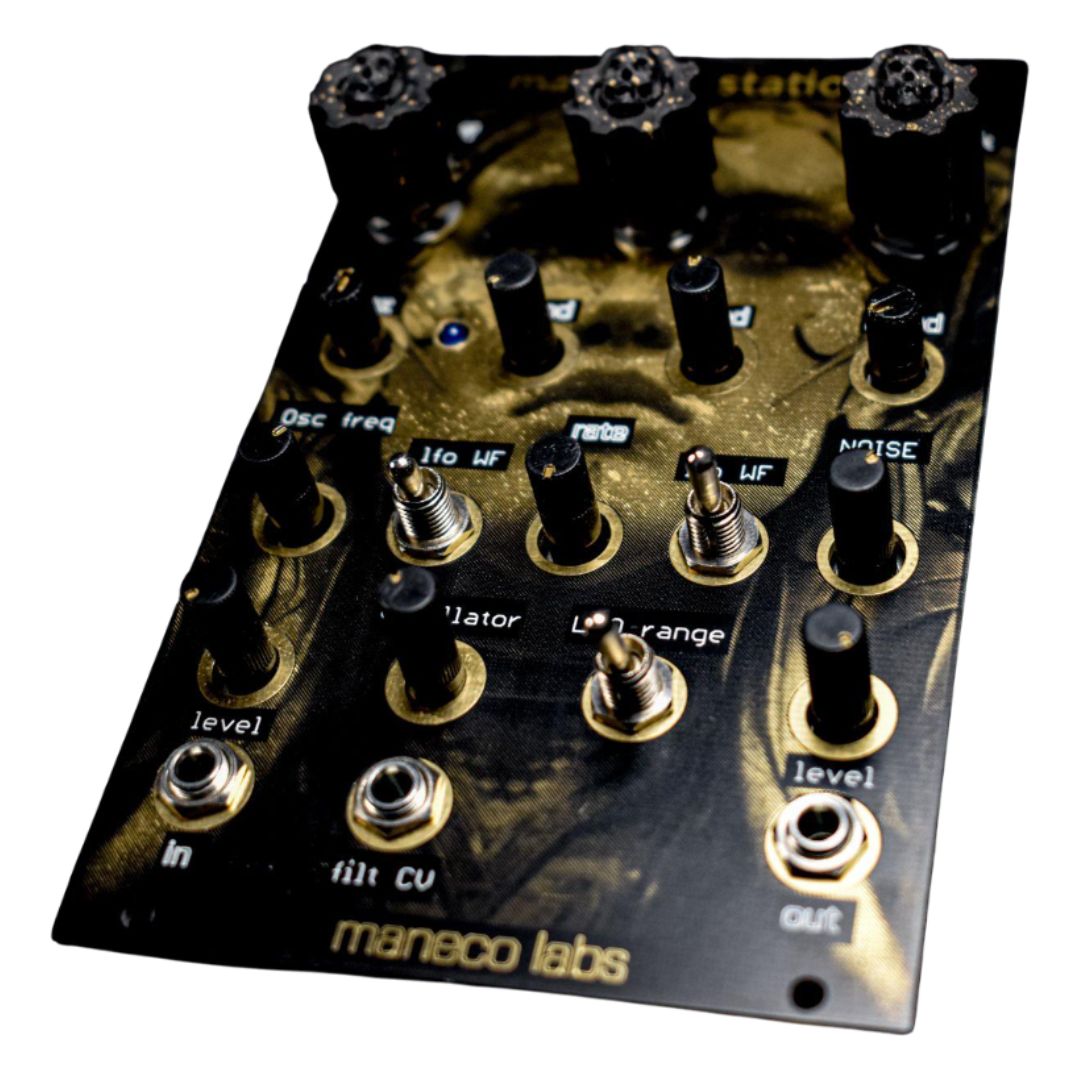 Angled front view of Maneco Labs man-eko station Module on white background