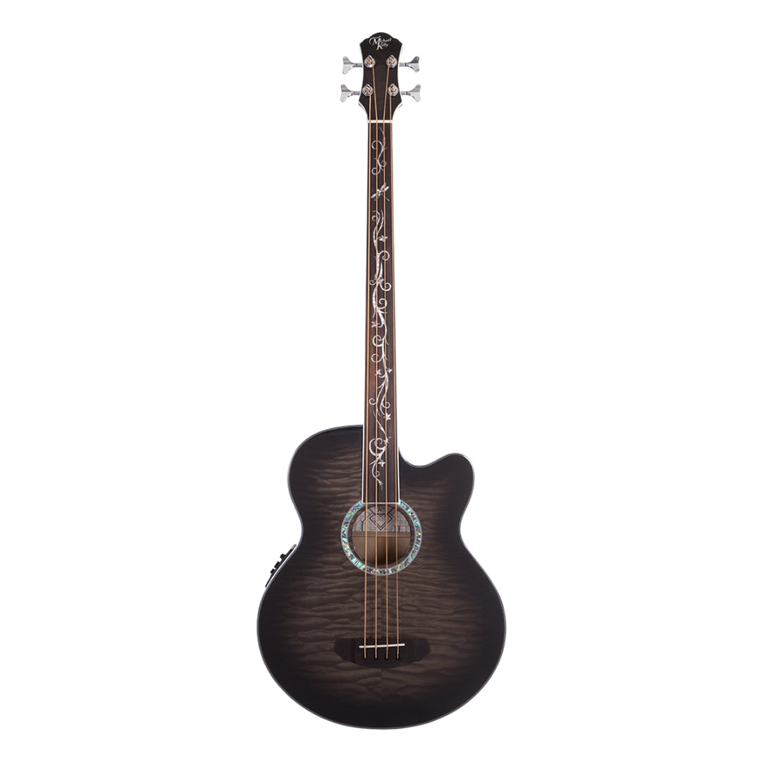 Michael Kelly Dragonfly 4 Fretless Acoustic Bass Guitar (Smoke Burst)