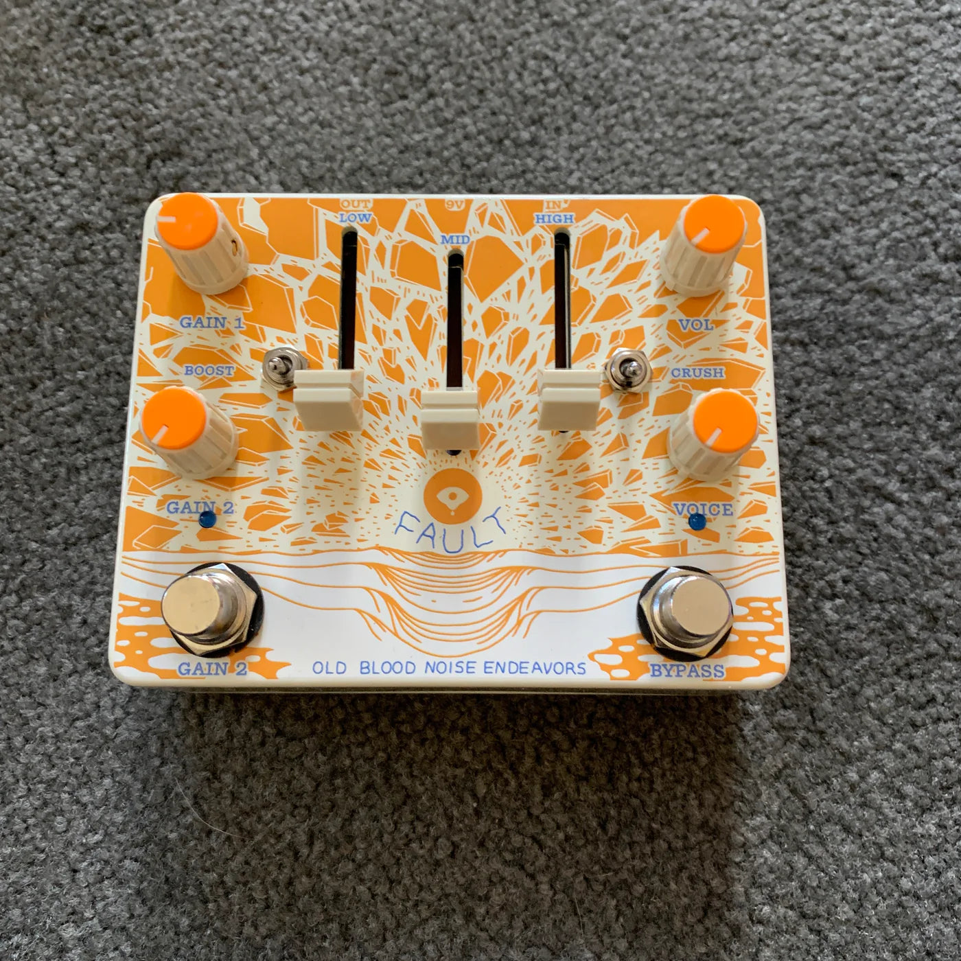 OBNE Fault Pedal V2 On a Carpet Floor