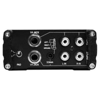 Bottom ports view of On-Stage Passive Multimedia DI Box on white background