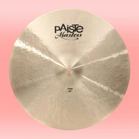 Front view of Paiste 20" Masters Thin Cymbal on pink background