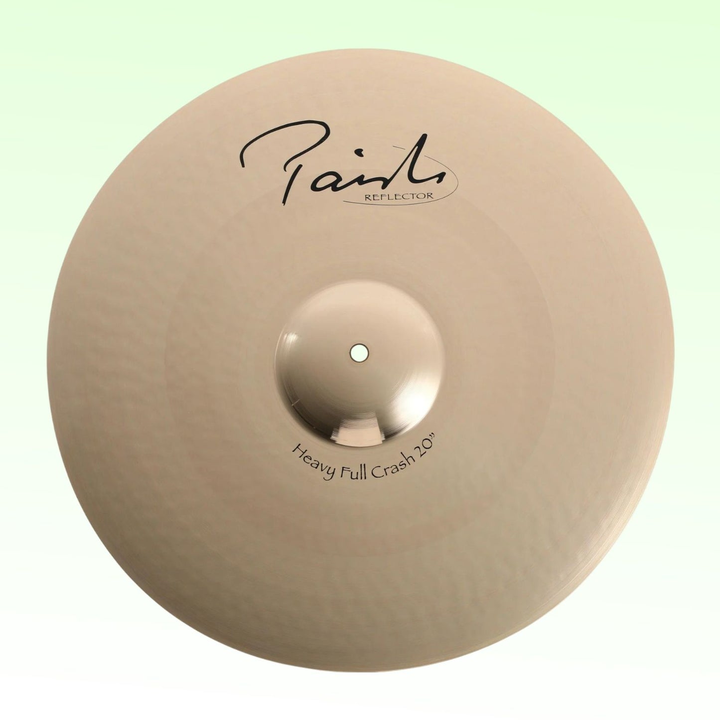 Front view of Paiste 20" Signature Reflector Heavy Full Crash Cymbal on green background