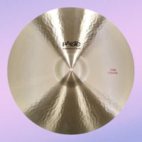 Front view of Paiste 22" Formula 602 Thin Crash Cymbal on purple background