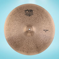 Front view of Paiste 24" 2002 Big Beat Cymbal on blue background