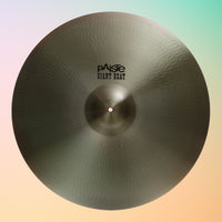 Front view of Paiste 26" Giant Beat Cymbal on multicolored background