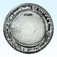 Front view of Paiste 26" Symphonic Gong Brilliant on blue background