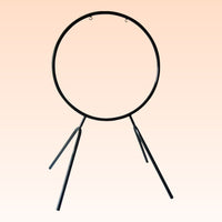 Front view of Paiste Round Orchestra Stand 28 on orange background