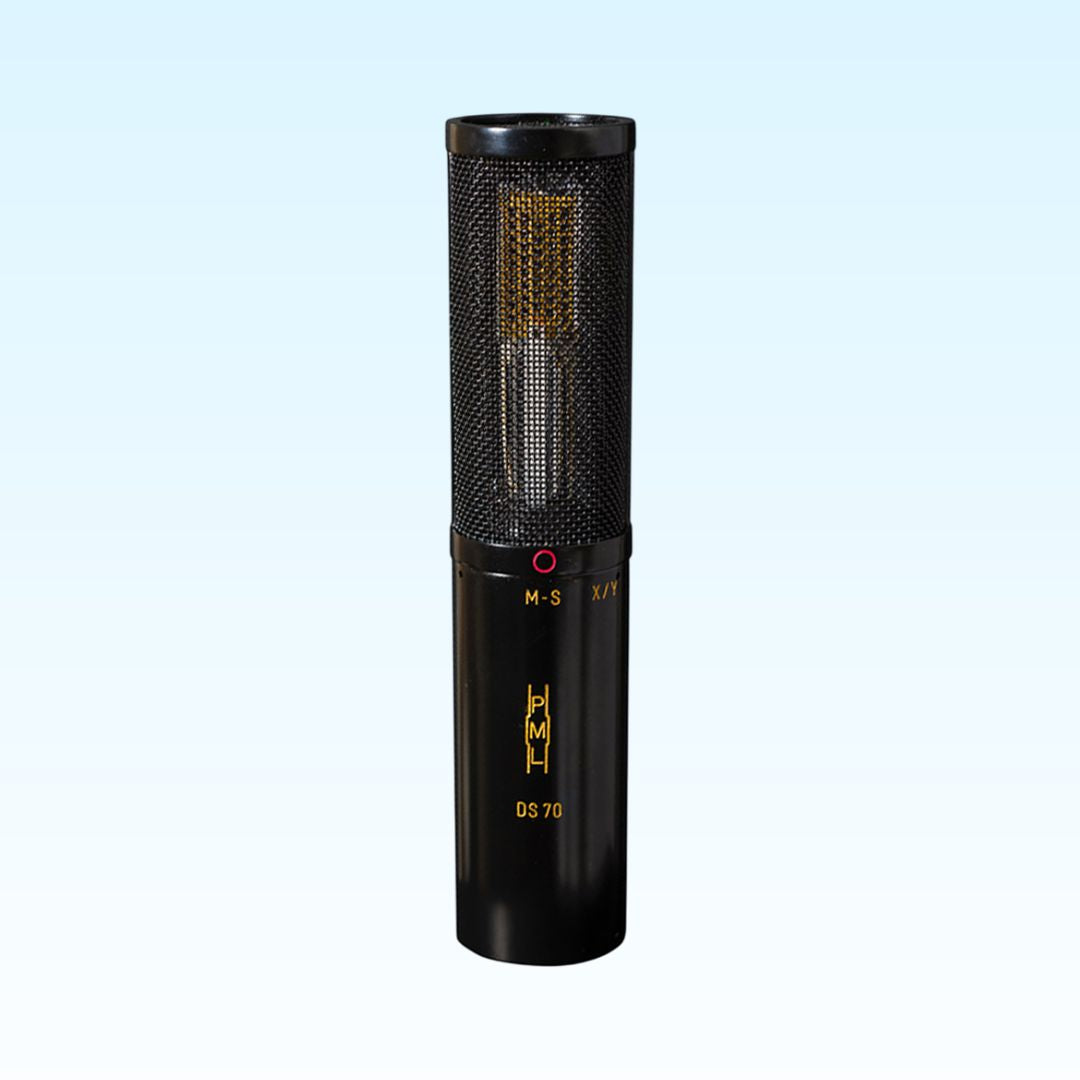 Front view of Pearl Microphone Labs DS 70 on blue background