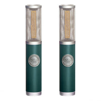 Front view of Pearl Microphone Labs ELM-T Matched Pair on white background