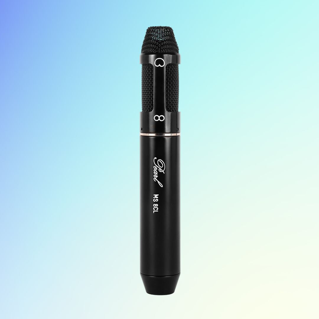Front view of Pearl Microphone Labs MS 8CL on blue background