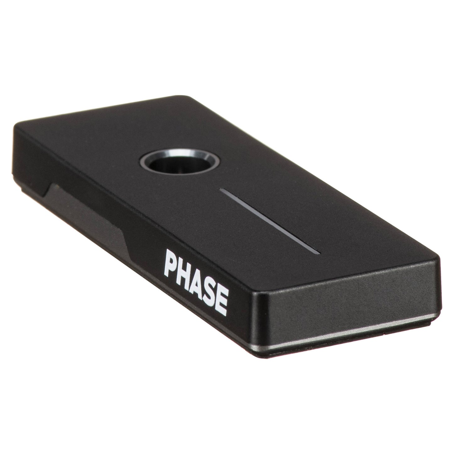 Angled side view of Phase Remote on white background