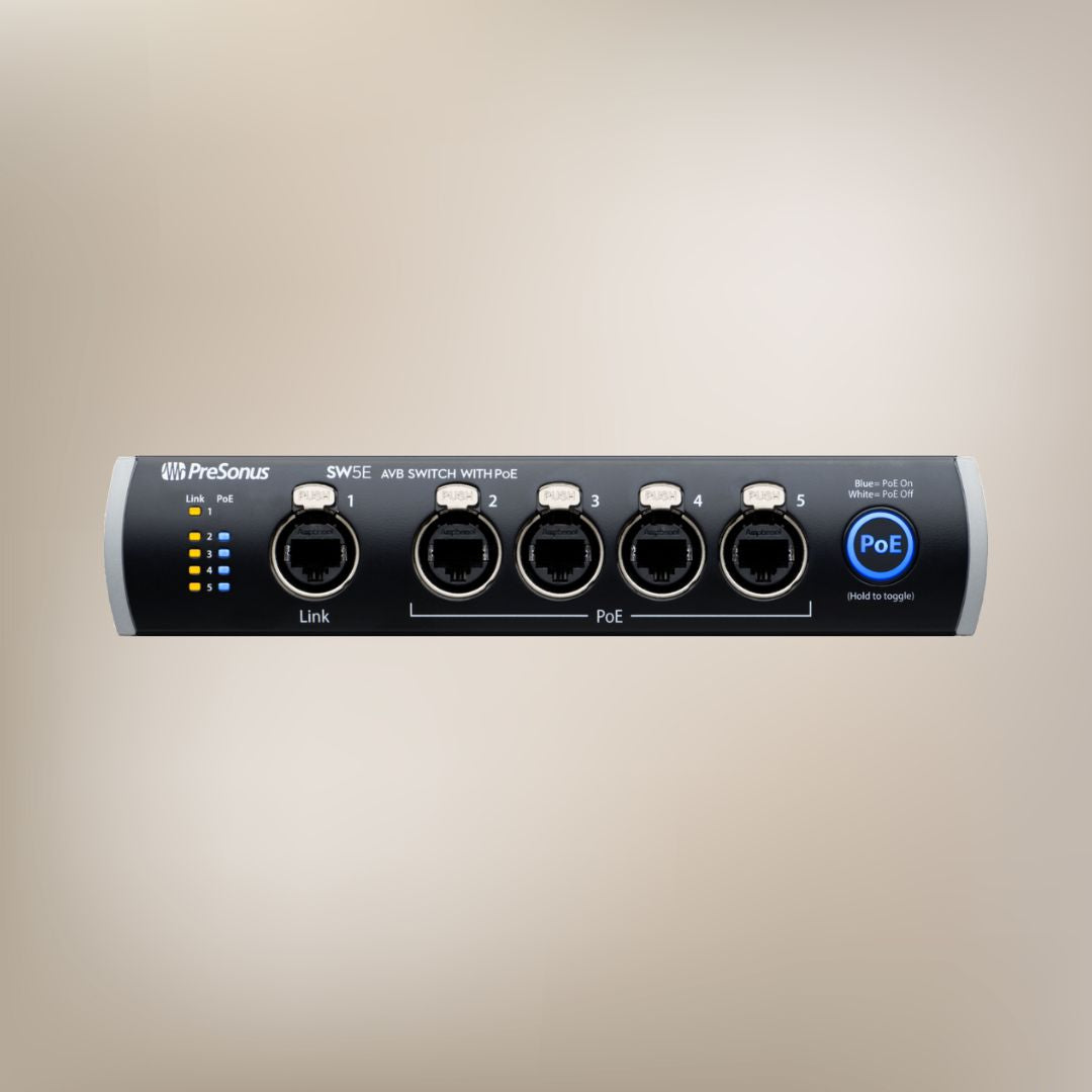 PreSonus SW5E 5-Port AVB Network Switch with PoE