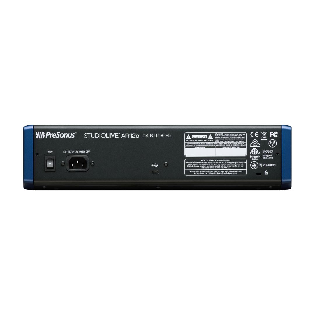 PreSonus StudioLive AR12c 12-Channel Analog Mixer with USB-C