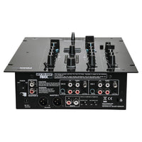 Top ports view of Reloop RMX-22i Digital FX Mixer with iPad Split Connection on white background