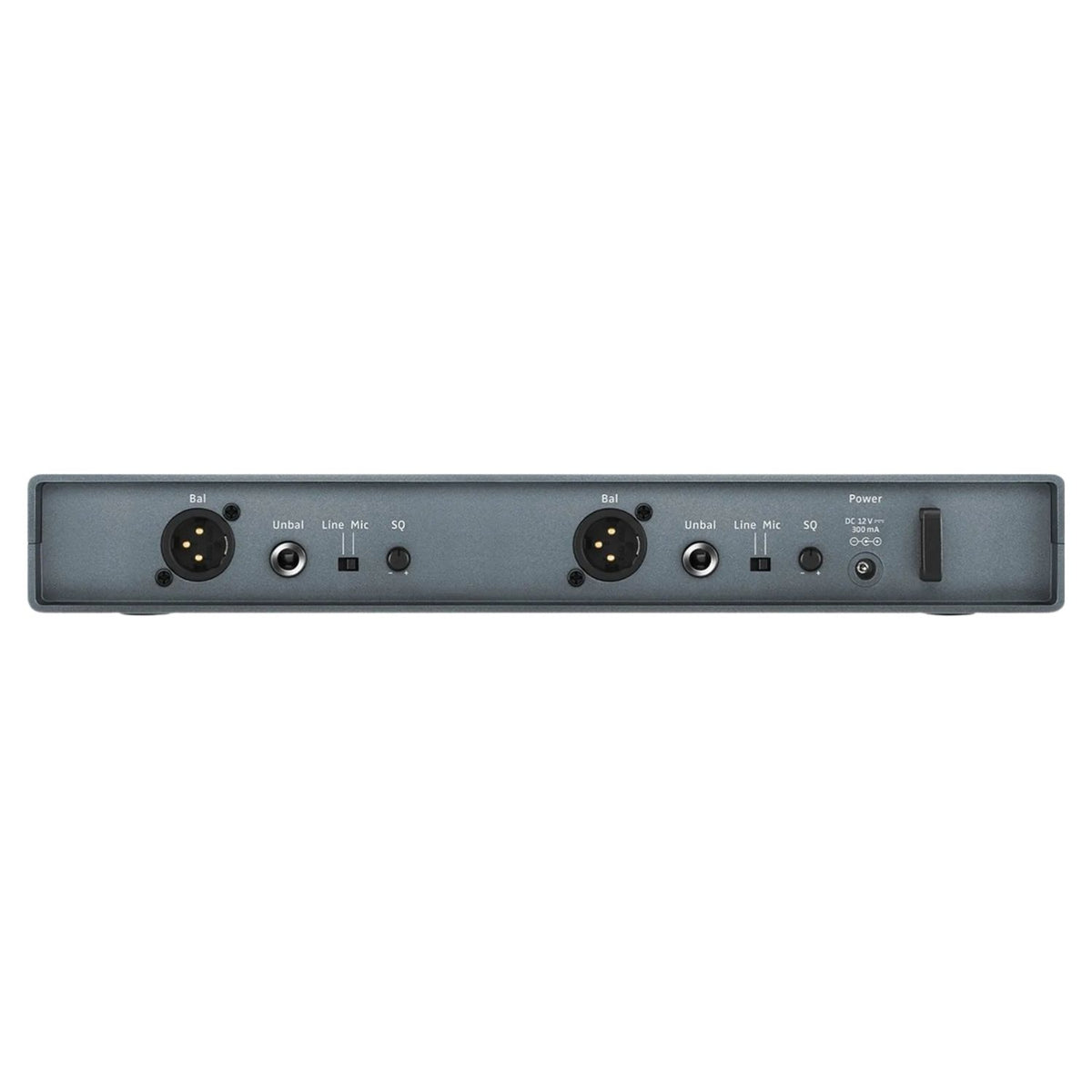Rear ports view of Sennheiser EM-XSW 1 Dual-A Wireless Receiver on white background