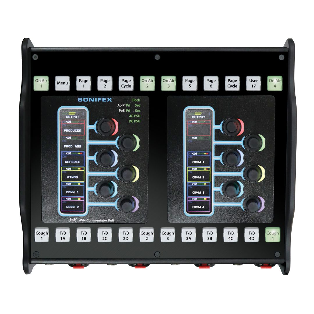 Top view of Sonifex AVN-CU4 on white background