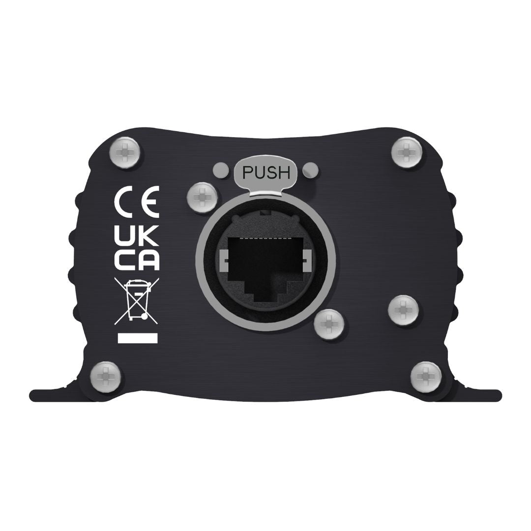 Rear panel of Sonifex AVN-DIO03 on white background