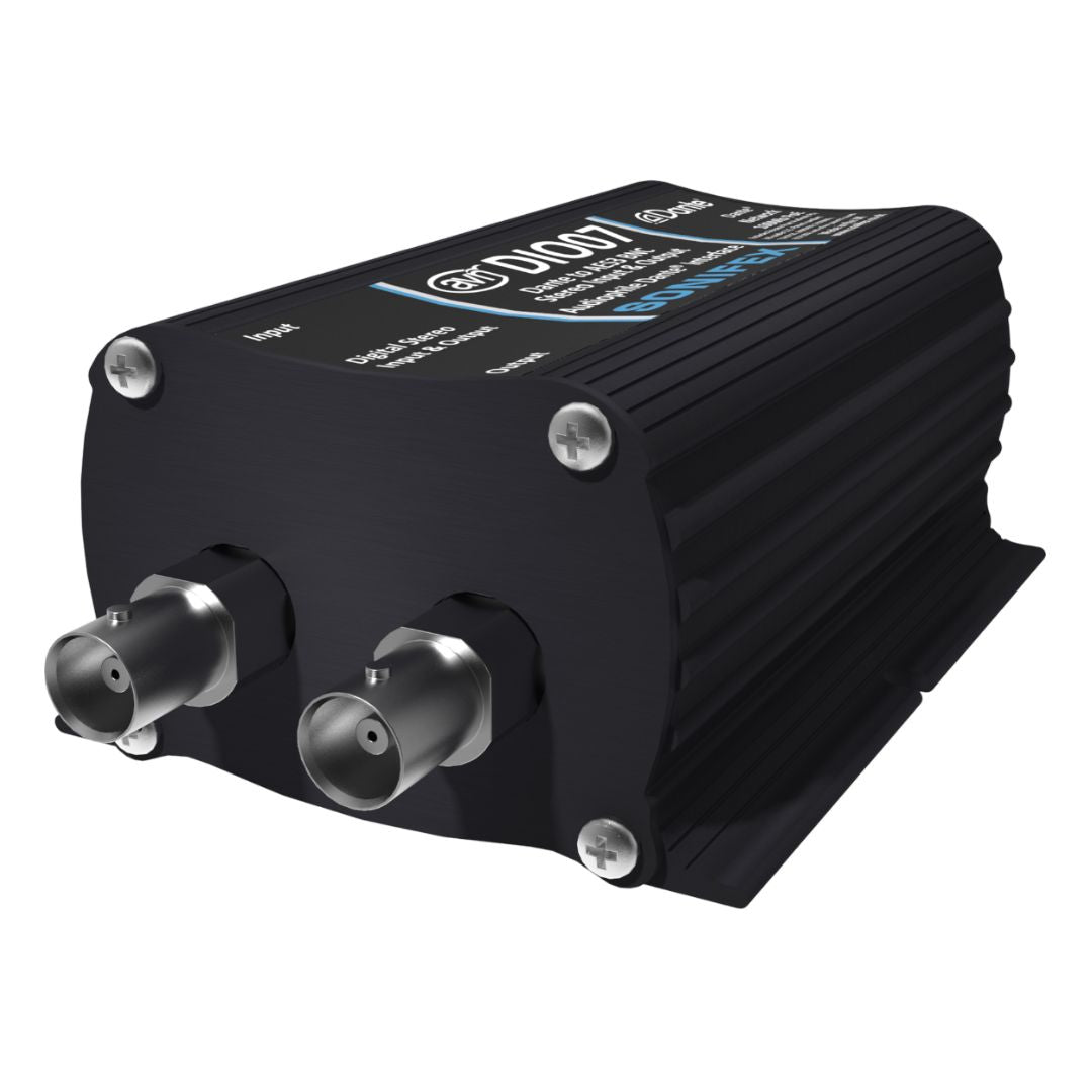 Angled front view of Sonifex AVN-DIO07 on white background