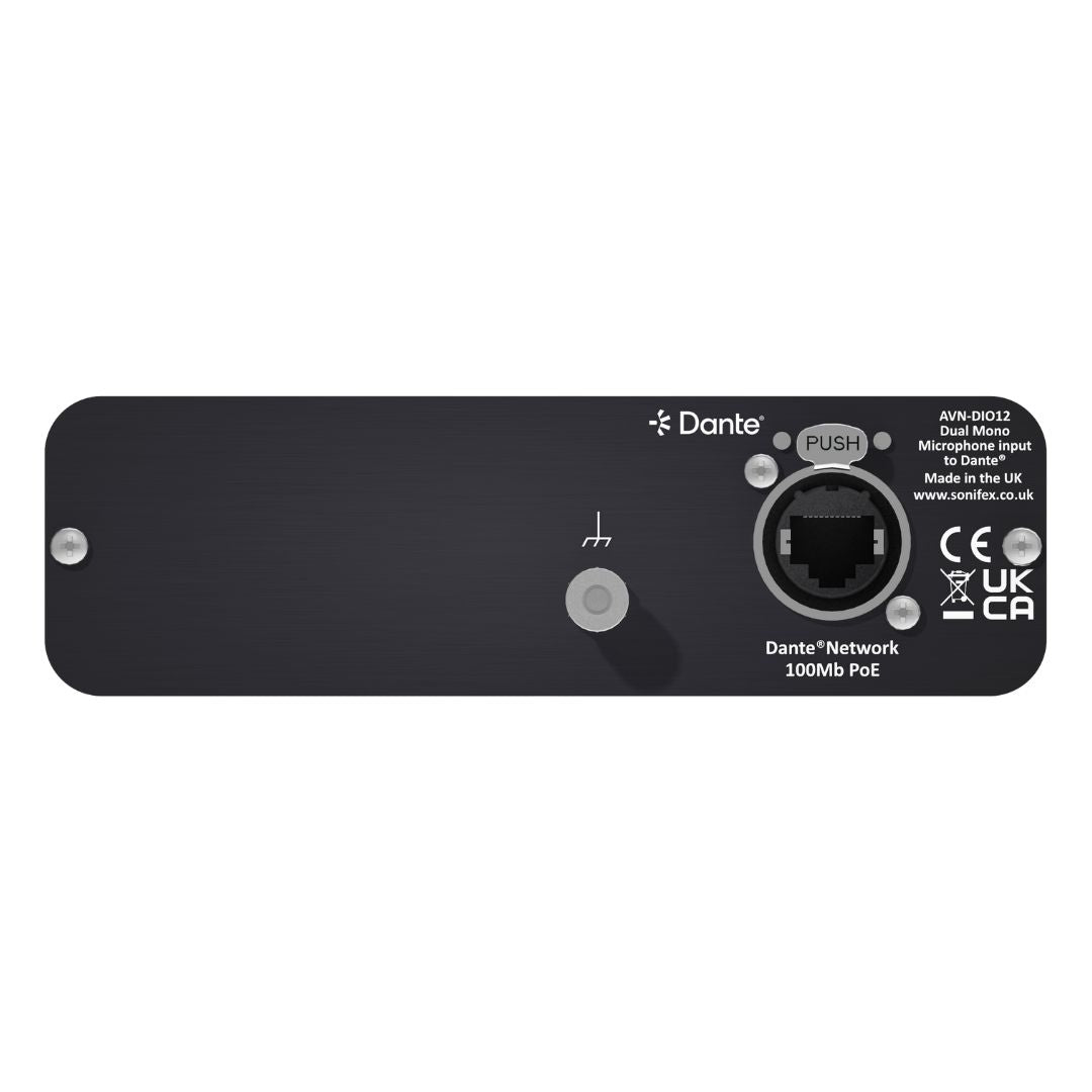 Rear view of Sonifex AVN-DIO12 on white background