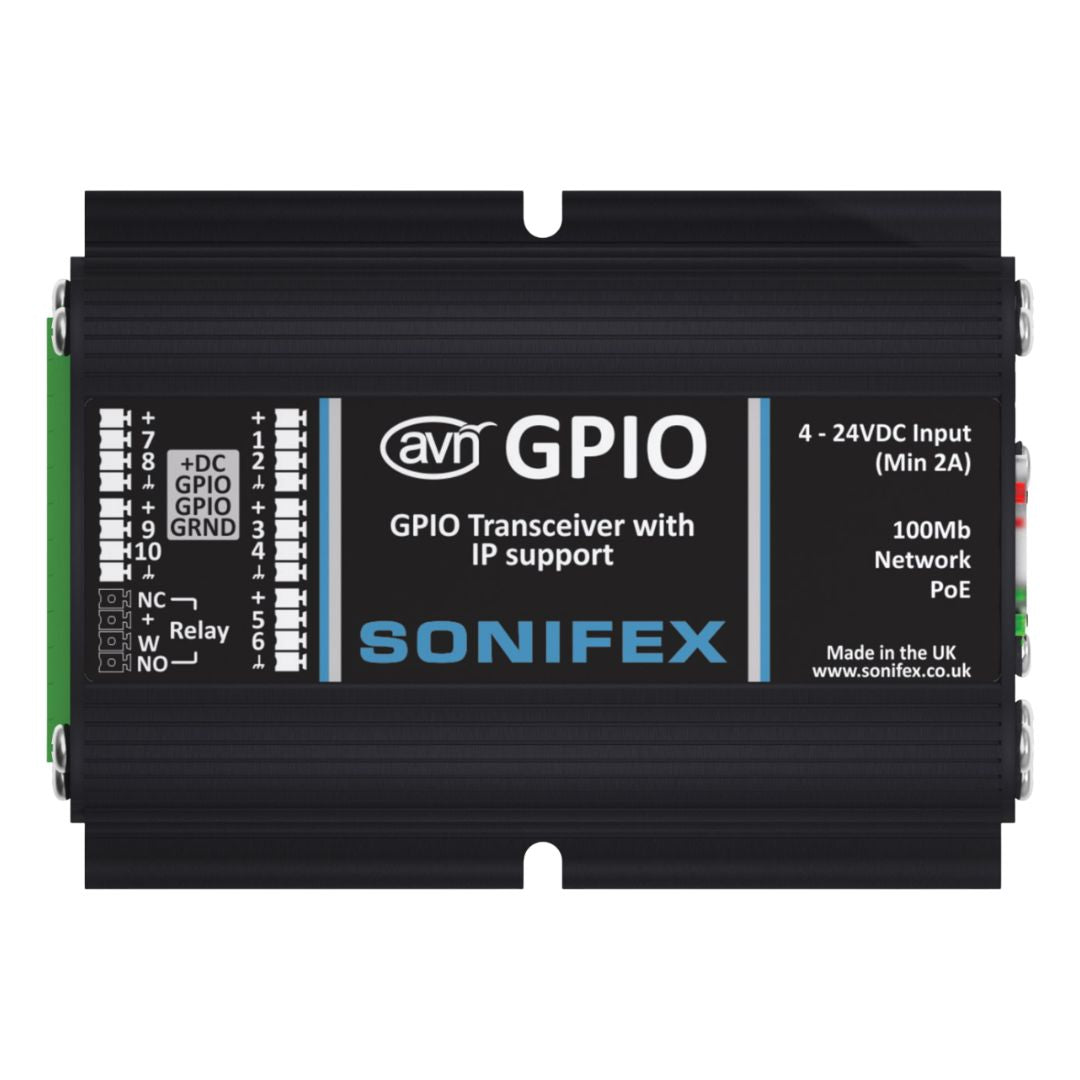 Top view of Sonifex AVN-GPIO on white background