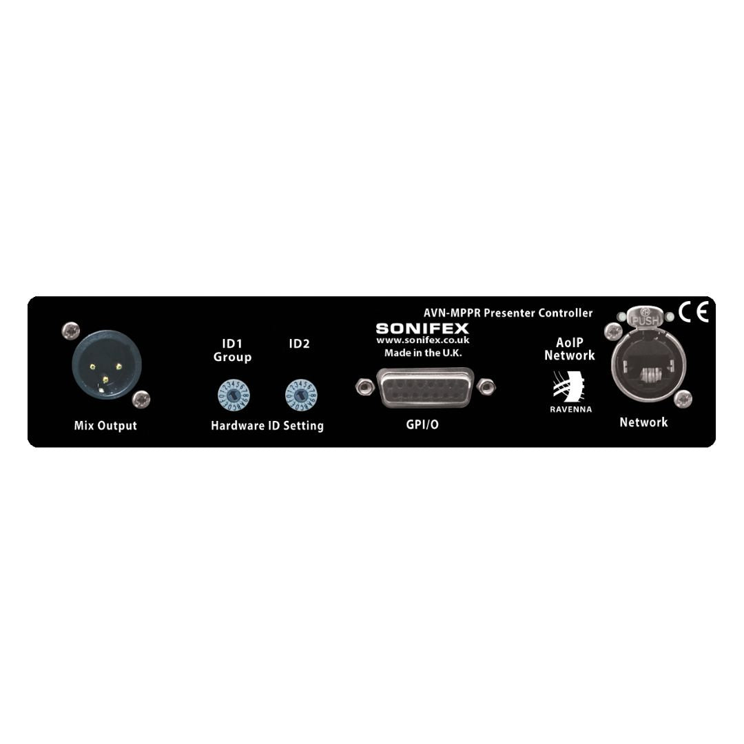 Rear view of Sonifex AVN-MPPR on white background