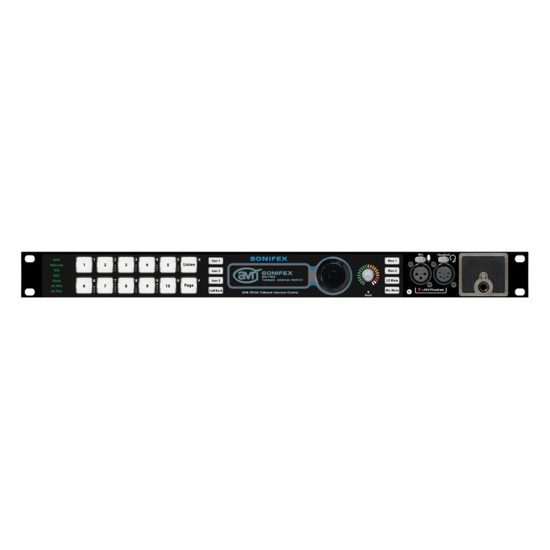 Front view of Sonifex AVN-TB10AR on white background