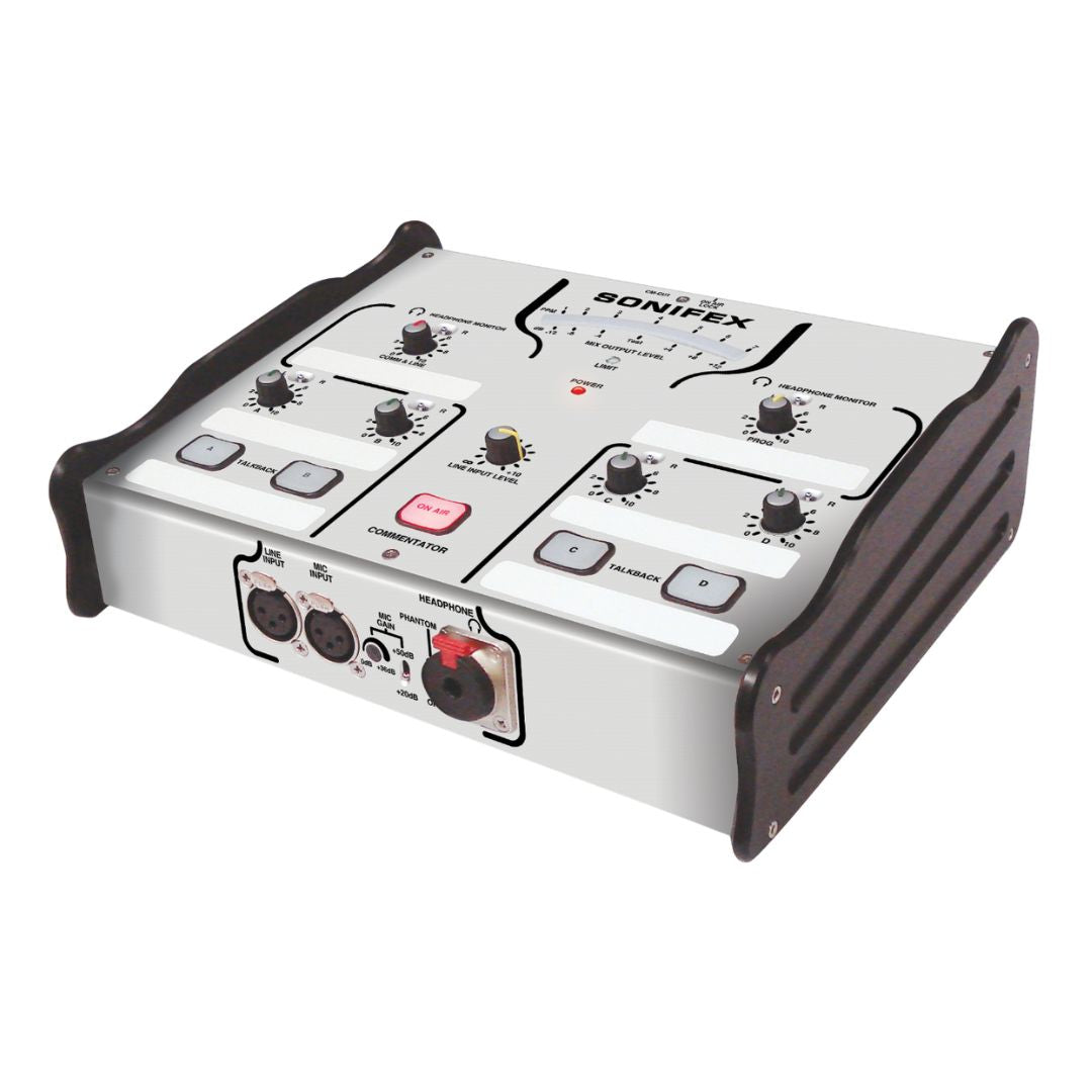 Angled view Sonifex CM-CU1 on white background