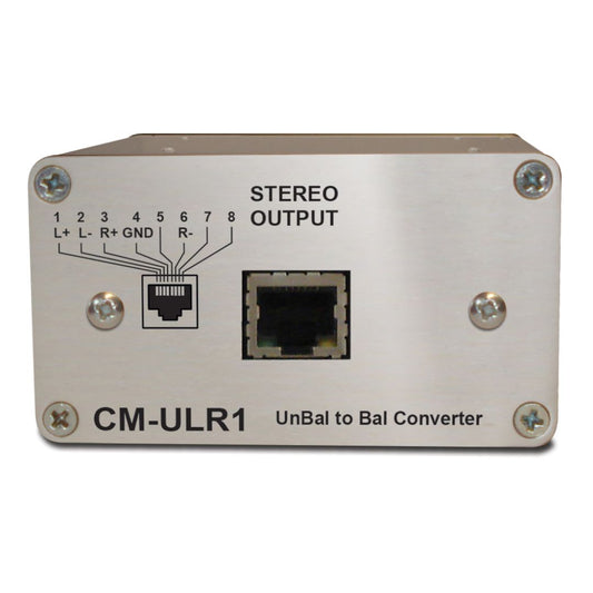 Front panel of Sonifex CM-ULR1 on white background