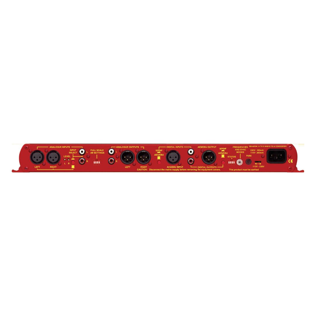 Rear view of Sonifex RB-ADDA on white background