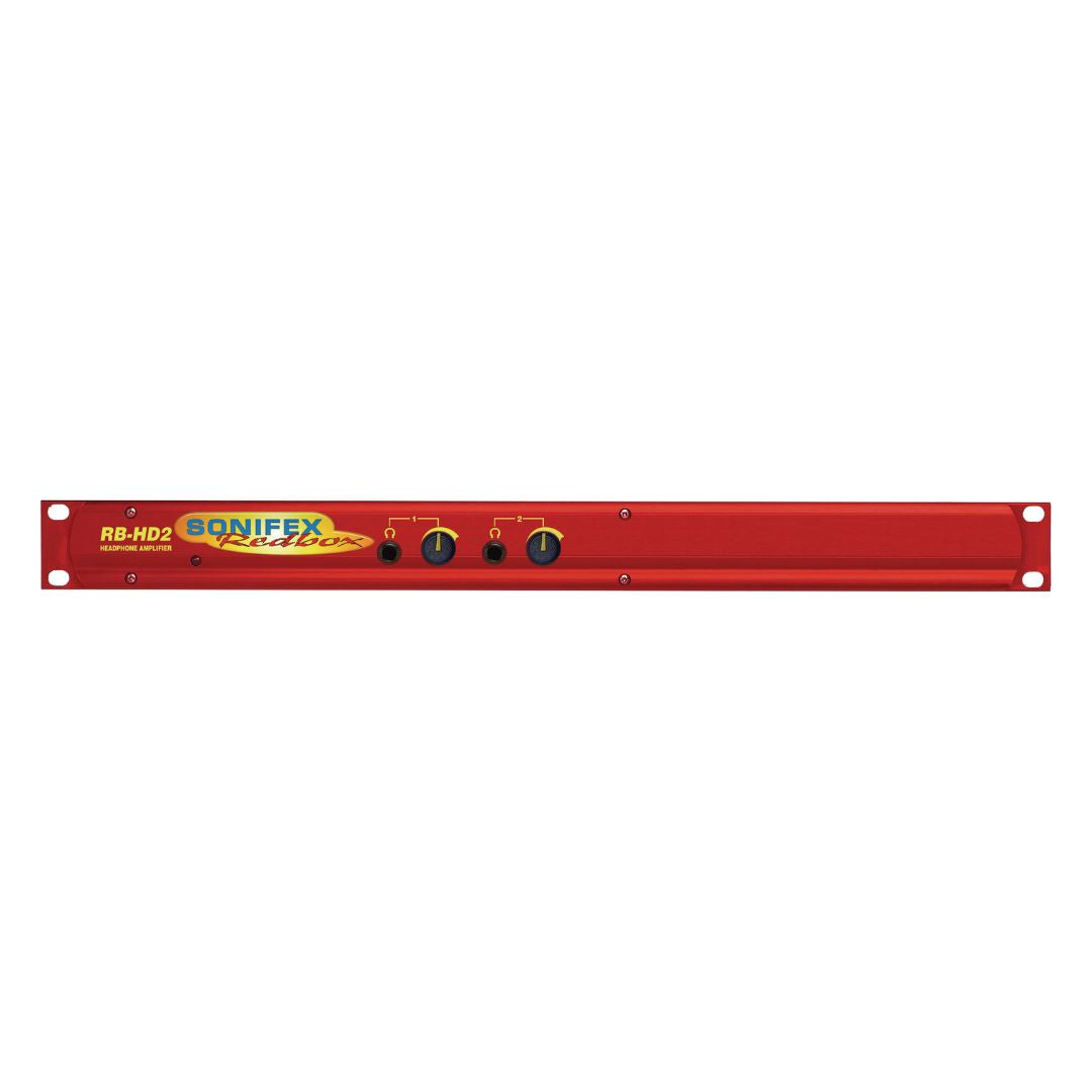 Front panel of Sonifex RB-HD2 on white background