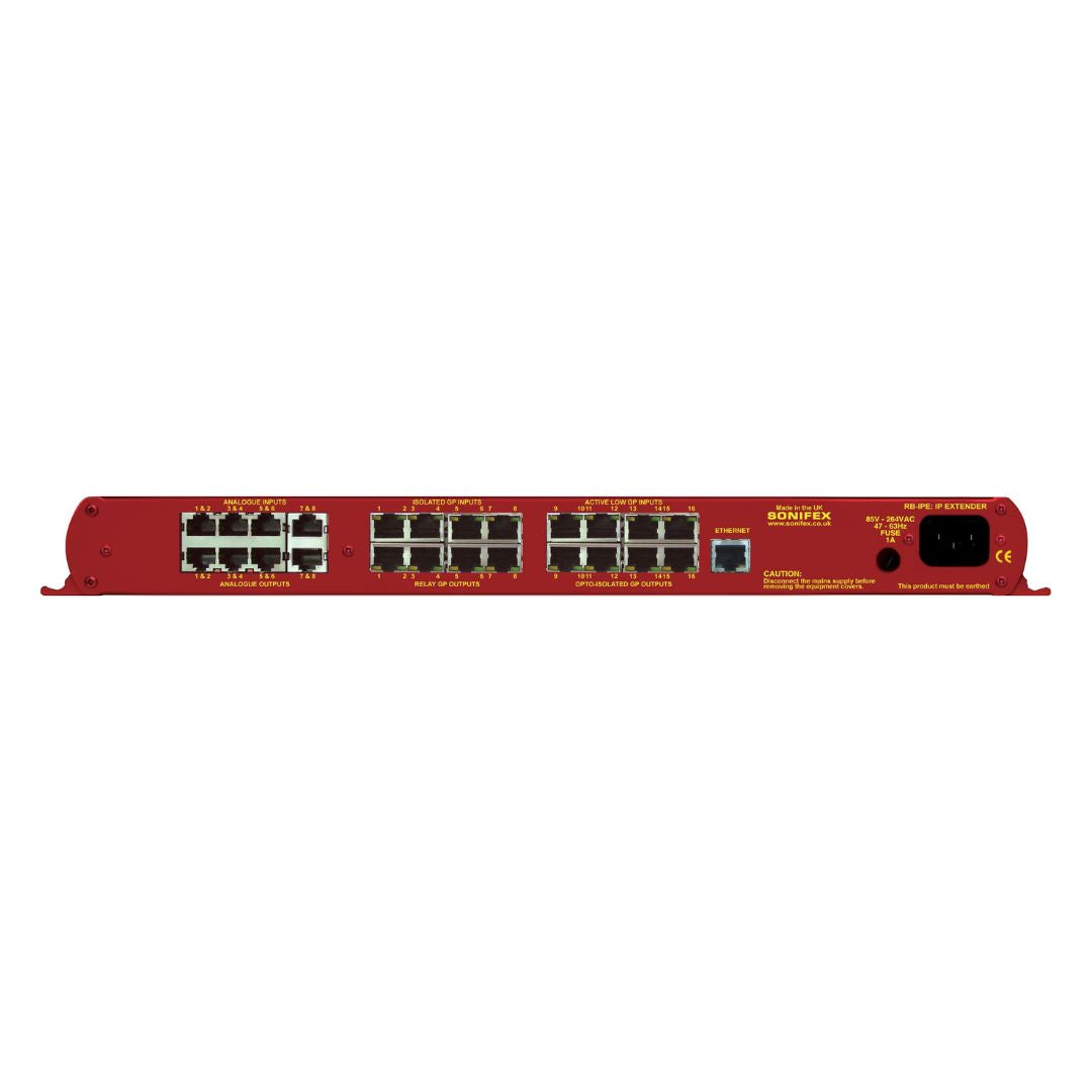 Rear view of Sonifex RB-IPE on white background
