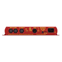 Rear panel of Sonifex RB-MM1 on white background